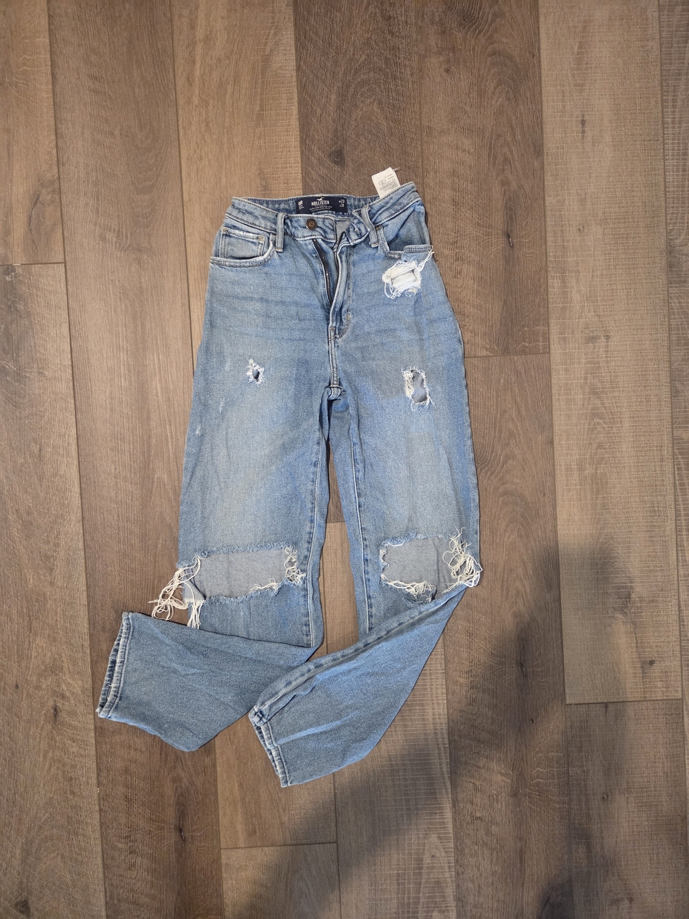 Hollister Light Blue Distressed Boyfriend Jeans